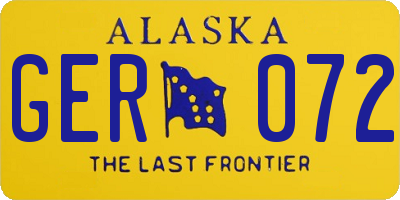 AK license plate GER072