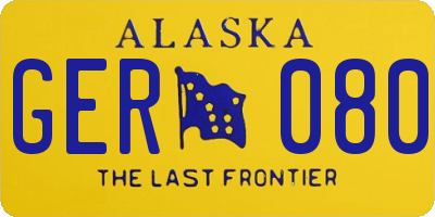 AK license plate GER080