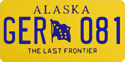 AK license plate GER081