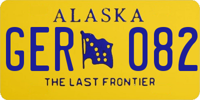 AK license plate GER082