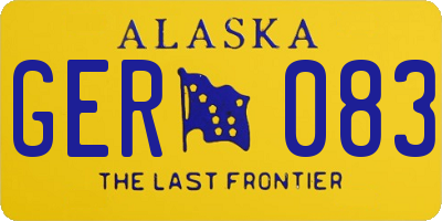 AK license plate GER083