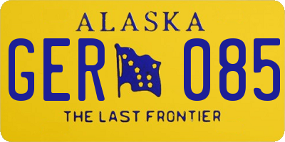 AK license plate GER085