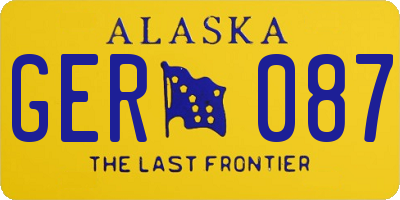 AK license plate GER087