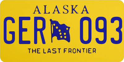 AK license plate GER093