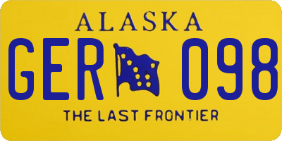 AK license plate GER098