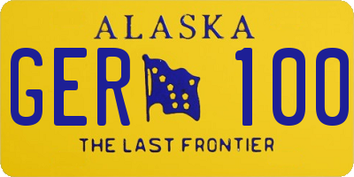 AK license plate GER100