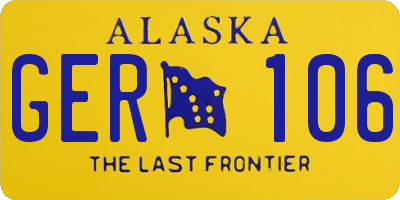 AK license plate GER106