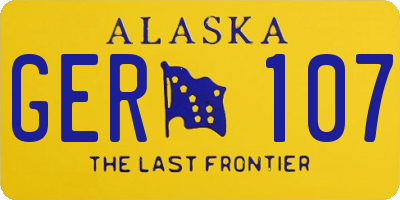 AK license plate GER107