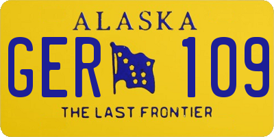 AK license plate GER109
