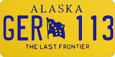 AK license plate GER113
