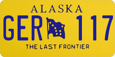 AK license plate GER117