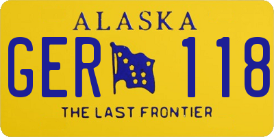 AK license plate GER118