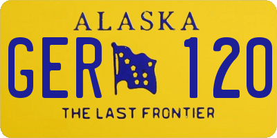 AK license plate GER120