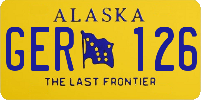 AK license plate GER126
