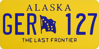 AK license plate GER127