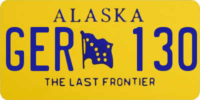 AK license plate GER130