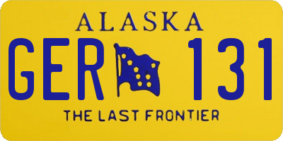 AK license plate GER131