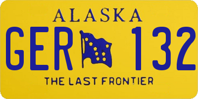 AK license plate GER132