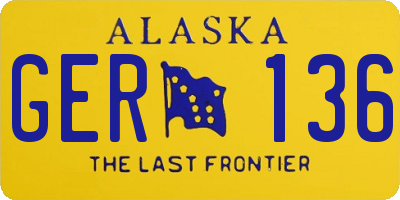 AK license plate GER136