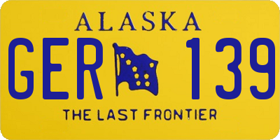 AK license plate GER139