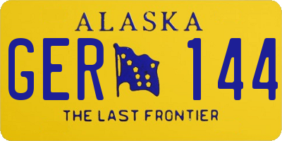 AK license plate GER144
