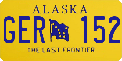 AK license plate GER152