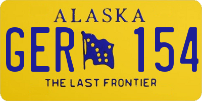AK license plate GER154