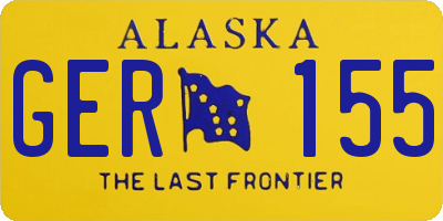 AK license plate GER155