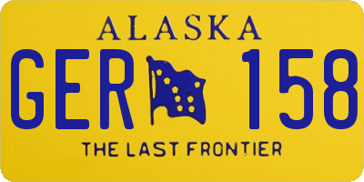 AK license plate GER158