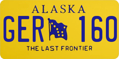 AK license plate GER160