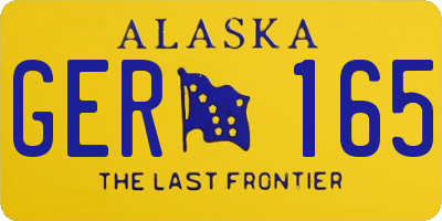 AK license plate GER165