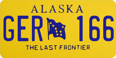 AK license plate GER166