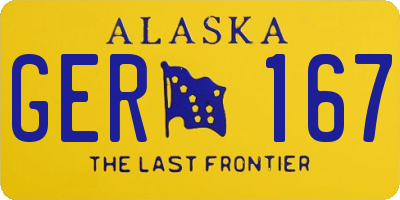 AK license plate GER167