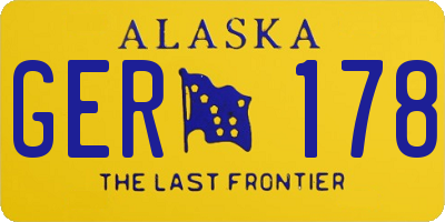 AK license plate GER178