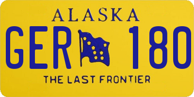 AK license plate GER180