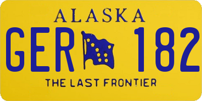 AK license plate GER182
