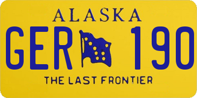 AK license plate GER190