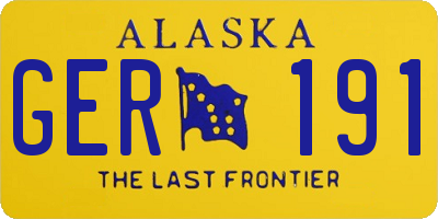 AK license plate GER191