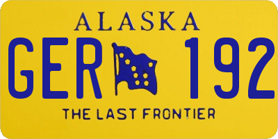 AK license plate GER192