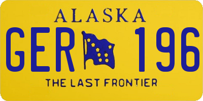 AK license plate GER196