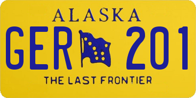 AK license plate GER201