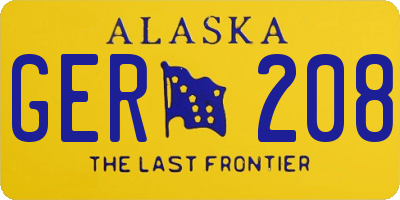 AK license plate GER208