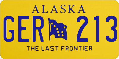 AK license plate GER213