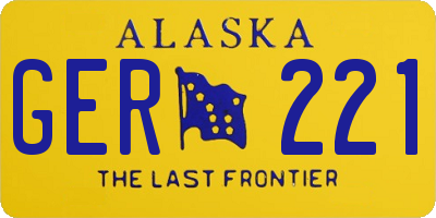 AK license plate GER221