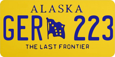AK license plate GER223