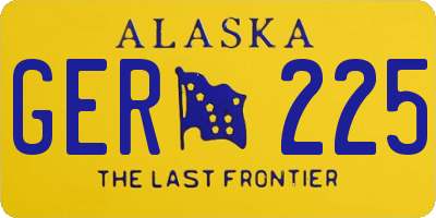AK license plate GER225