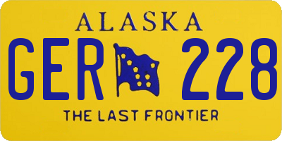 AK license plate GER228
