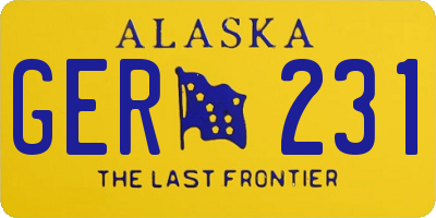 AK license plate GER231