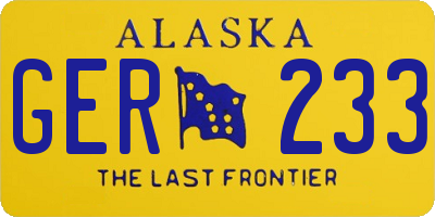 AK license plate GER233