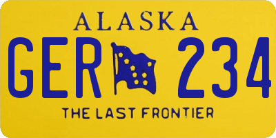 AK license plate GER234